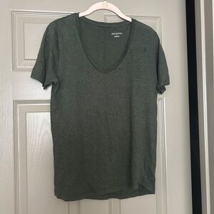 Merona Olive Linen Tee